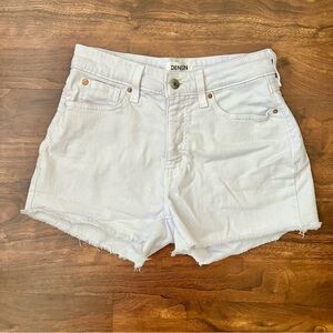 Denizen Levi’s Shorts White High Rise Cutoff Denim Casual Women’s Size 4